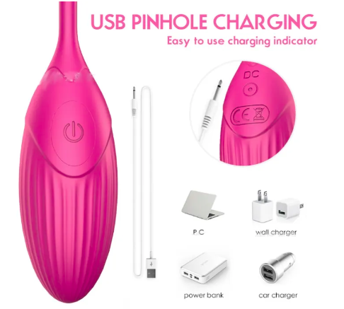 Trứng rung 2 đầu nụ hoa hồng không dây điều khiển từ xa